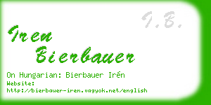 iren bierbauer business card